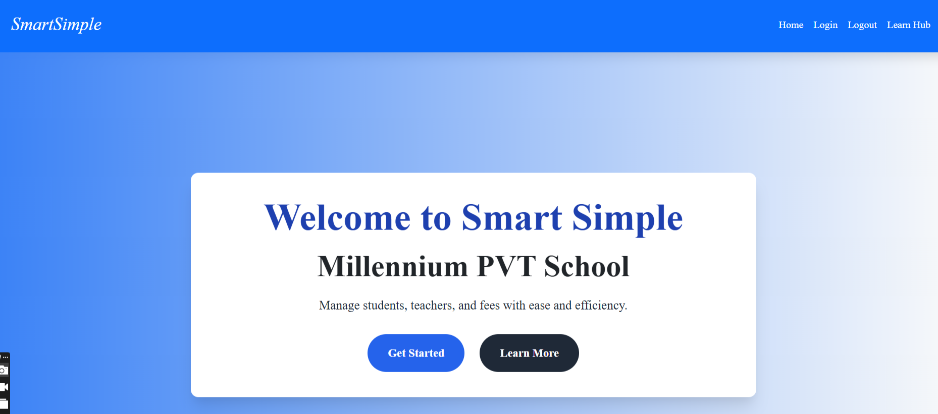 School Portal Screenshot